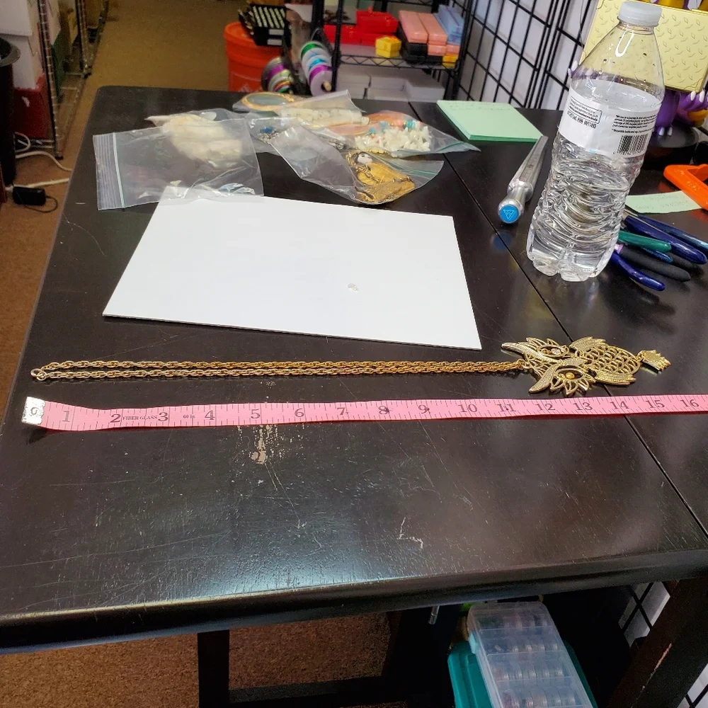 Huge owl necklace